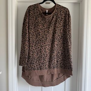 Z Supply Animal Print Tan Top